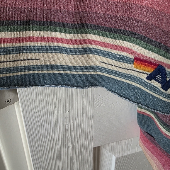 Aviator Nation Serape Bolt Crew Neck Cropped Sweatshirt Size Small NEW - Picture 4 of 6